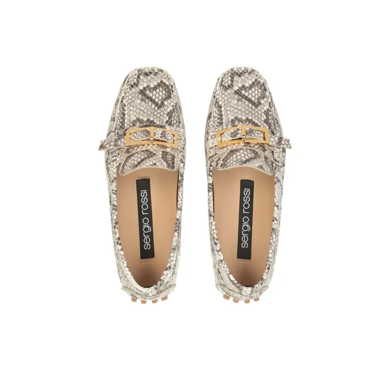 SERGIO ROSSI Sr Nora Gommino Loafers Women's Beige-2