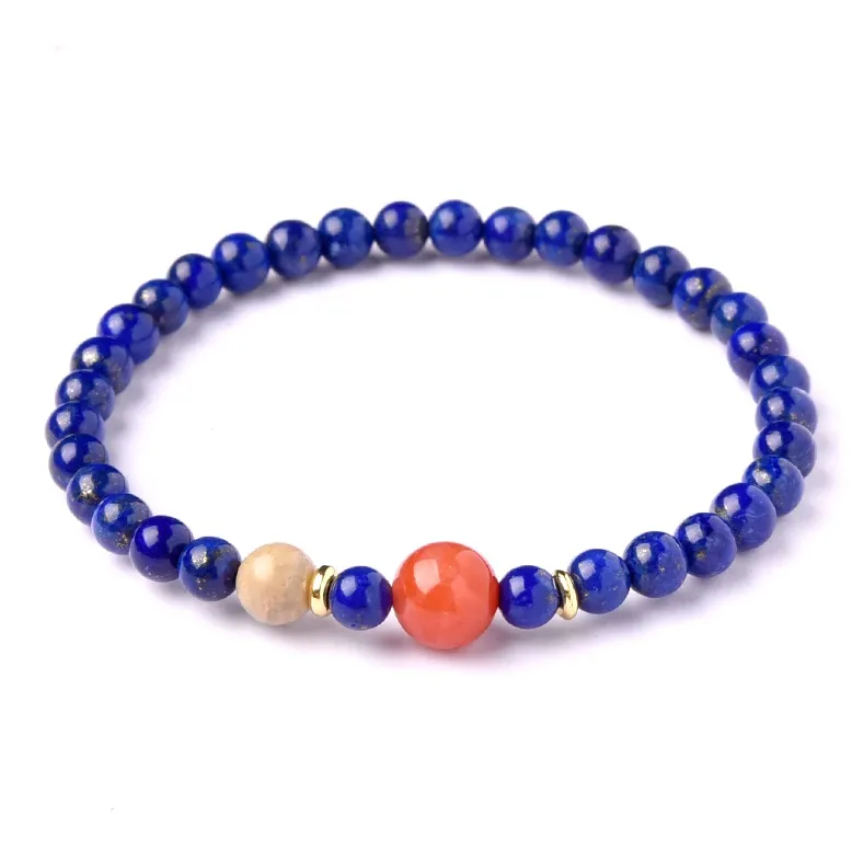 Lingfei Lapis Lazuli Bracelets Women's-0