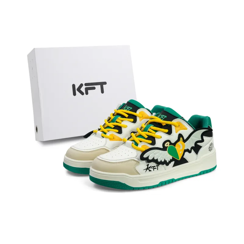 KFT Heart Wings Anti-Slip And Wear-Resistant Height Increasing Low-Top Skateboard Shoes Unisex-6