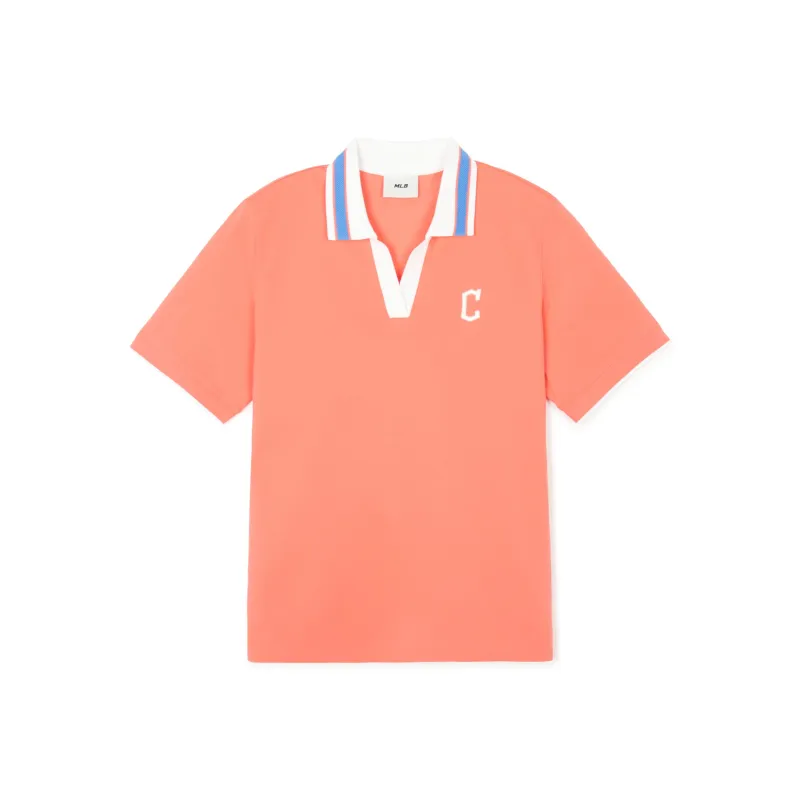 MLB Cleveland Guardians Polo Shirt Women's Coral-0