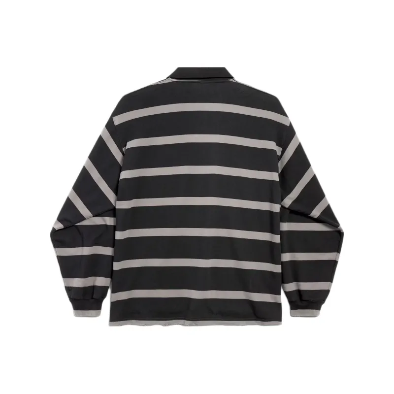 Balenciaga Polo Shirt Loose Fit Men's Charcoal Gray-1