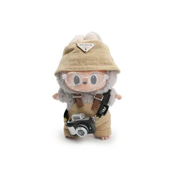 [Dress Up Doll] POP MART LABUBU THEMONSTERS Heartbeat Macaron Artistic Style Photographer Hang Tag Box 15cm