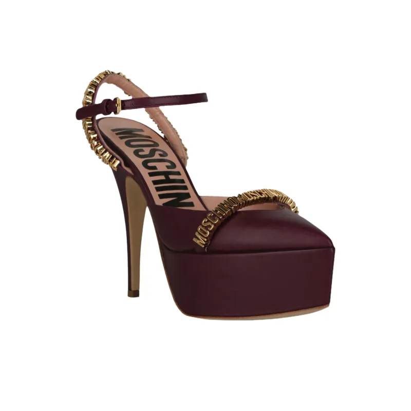 MOSCHINO Slim Heel High Heels 12cm Women's Red-1