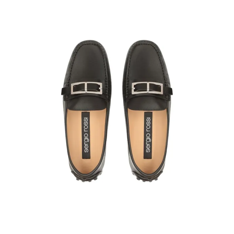 SERGIO ROSSI Sr Nora Gommino Loafers Women's Black-3