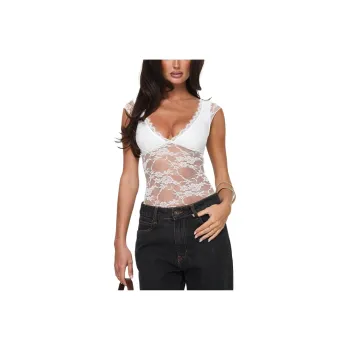 PRINCESS POLLY TANTALIZE BODYSUIT Bodysuits Women's White/White