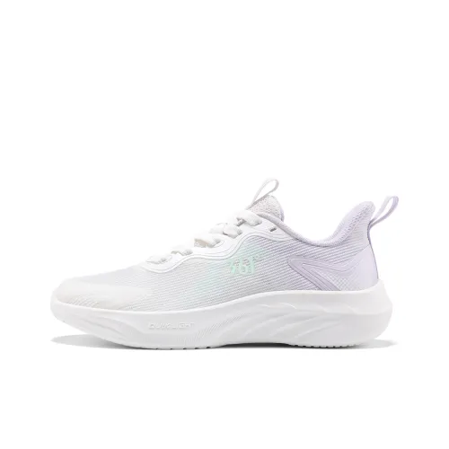 361° Abrasion Resistant Breathable Low Top Casual Running Shoes Women's White Purple