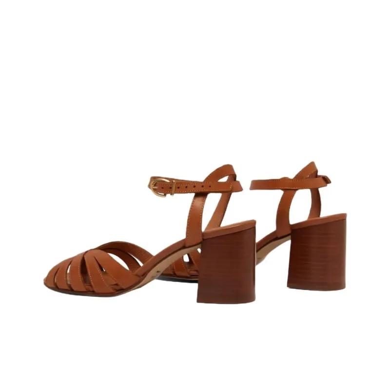 JONAK One Strap Sandals 6.5cm Women's Brown-1