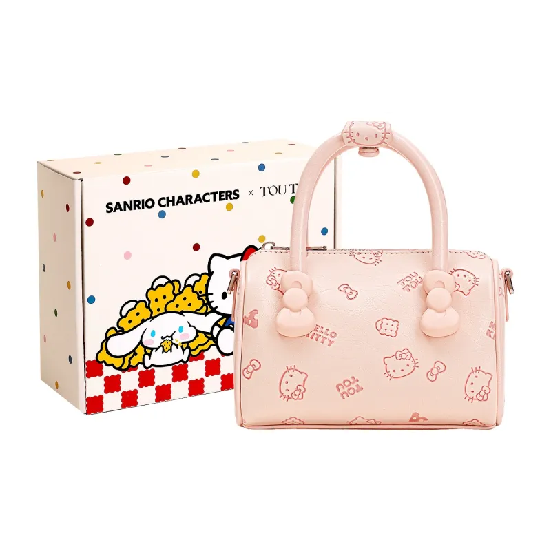 TOUTOU Hello Kitty Collaboration Hello Kitty Synthetic Leather Handbag Regular Women's Strawberry Pink-0