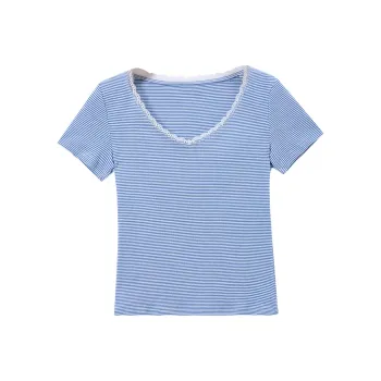 SUSANSAN Regular T Shirt Women's Blue