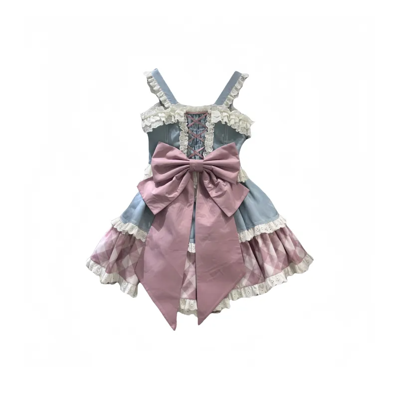 OUTDOORPRINCE Lolita Fashion Women's Blue&Pink Set-1