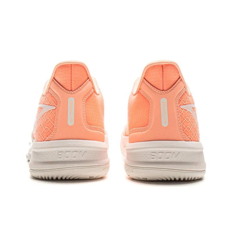 LiNing Cushioning, Slip Resistant, And Breathable Low Top Basketball Shoes Men's Fluorescent Soft Orange-5