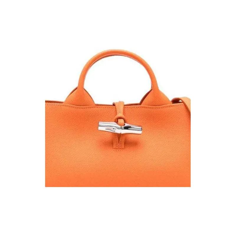 LONGCHAMP Small Le Roseau Leather Tote Bag-2