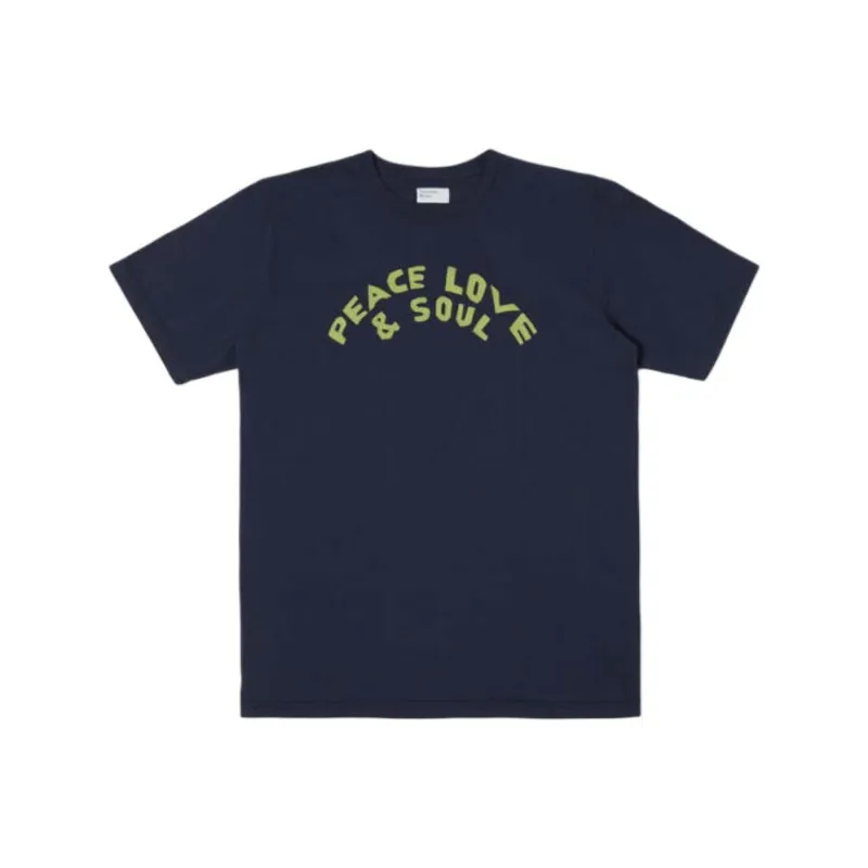 Universal Works T Shirt Men's Marine Blue-0