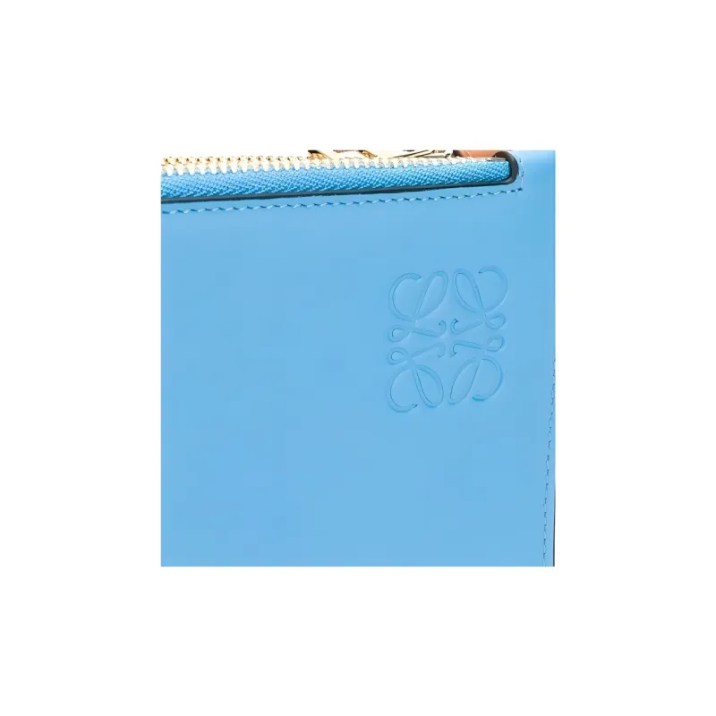 LOEWE Gate Soft Calfskin Crossbody Bag Shoulder Bag Women's Blue & Caramel-2