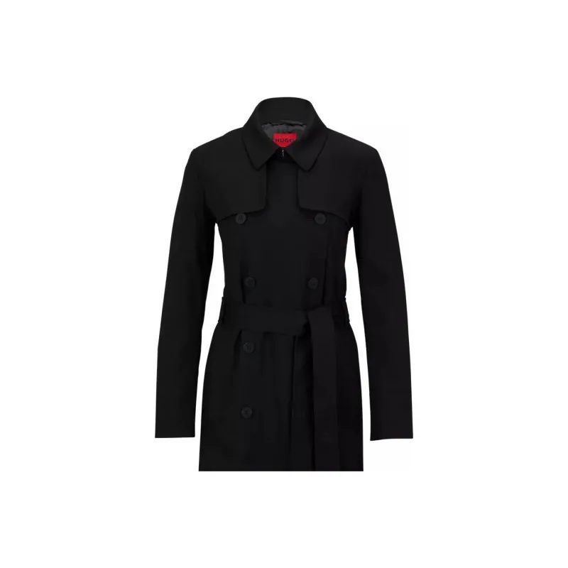 HUGO BOSS Trench Coats Women's Black-1