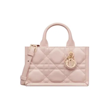 DIOR BookTote Cow Leather Tote Bag, Shopping Bag, Shoulder Bag, Handbag Mini Women's Rouge Pink