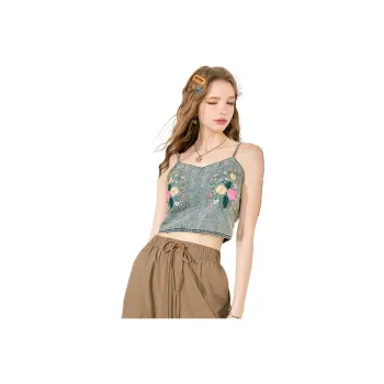 ELF SACK Camisoles Women's Distressed Denim