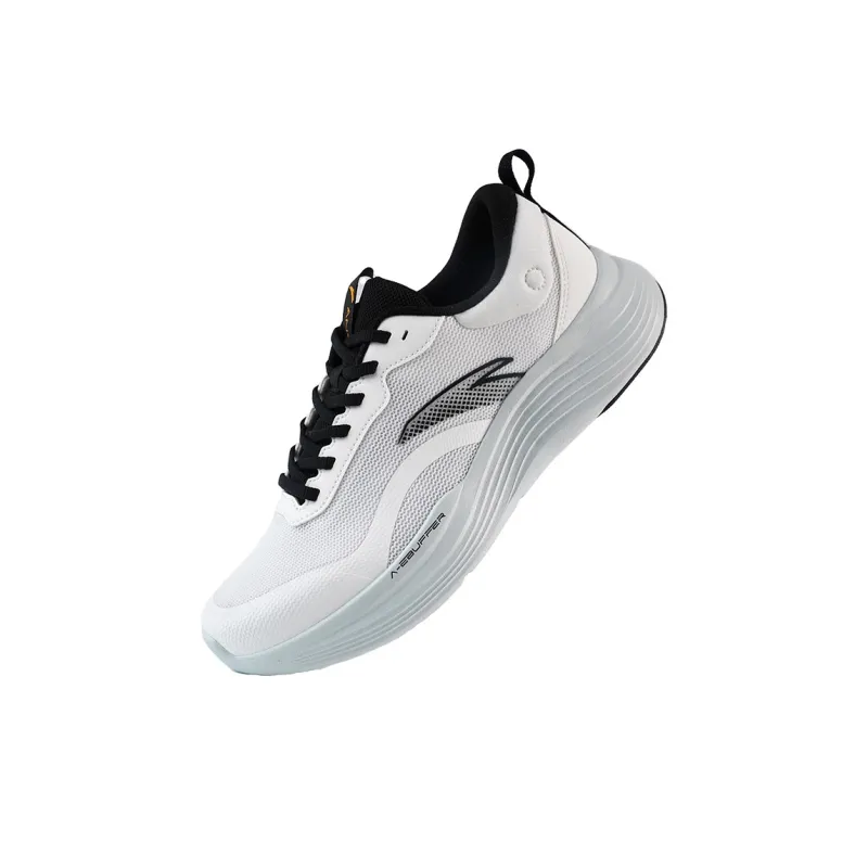 Anta Variety Training Collection Anti Slip Wear Resistant Low Top Casual Running Shoes Men's Papyrus White Black-2