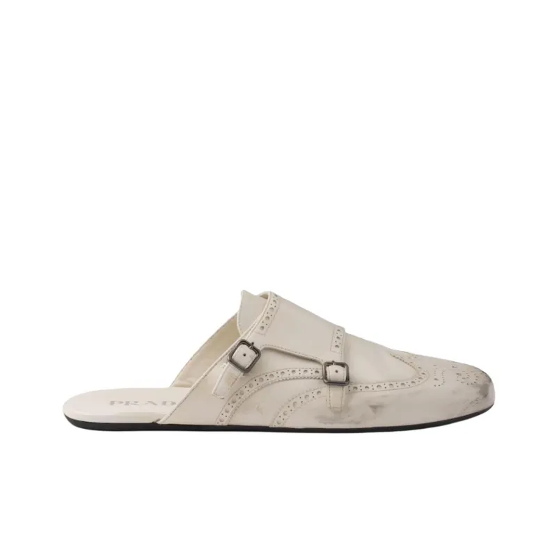 PRADA Closed Toe Slippers Men's Chalk White-1