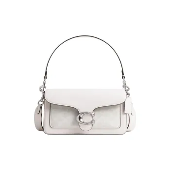 COACH Tabby Calfskin One Shoulder Handbag Medium Size Women's Ivory
