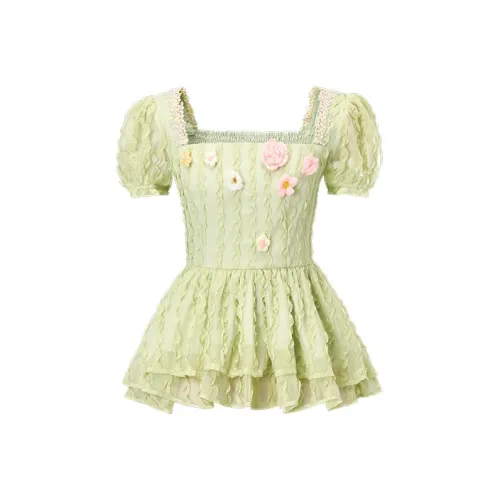 ACAINES Chiffon Shirt Women's Apple Green