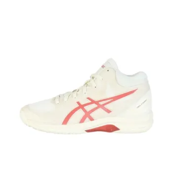 Asics LADY GELFAIRY 9 Anti Slip Wear Resistant Mid Top Basketball Shoes Women's Beige