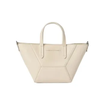 Brunello Cucinelli Calfskin Crossbody Handbag Mini Women's Ivory