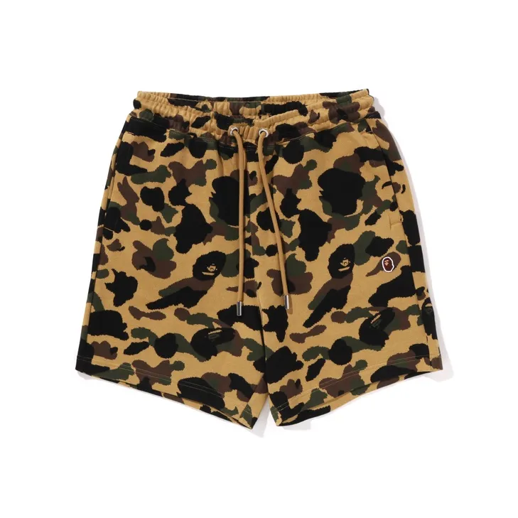 A BATHING APE 1st Camo Jacquard One Point Relaxed Fit Sweat Shorts-2