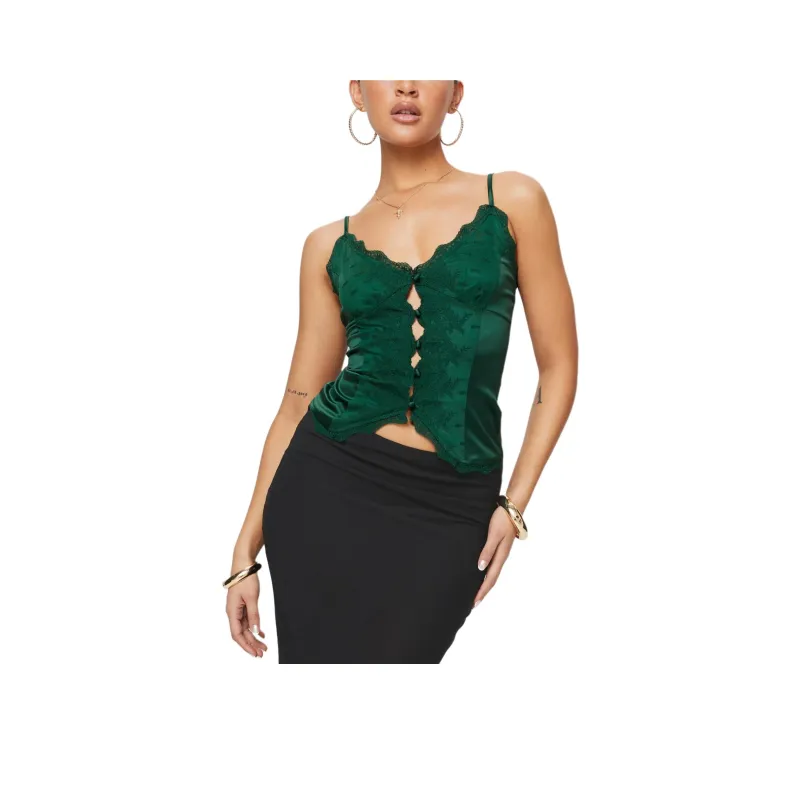 PRINCESS POLLY JULIANA TOP Camisole Women's Forest Green-0