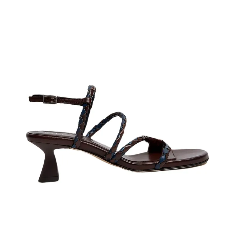 MIISTA Tabora One Strap Sandals 6cm Women's Brown-1
