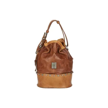 AirStep Cow Leather Shoulder Bag, Crossbody Bag, Handbag Medium Size Women's Brown