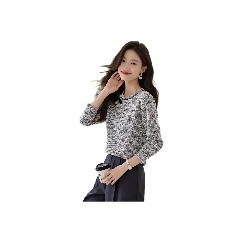 Mo Han Yi Mei Regular T Shirt Women's Black White-0