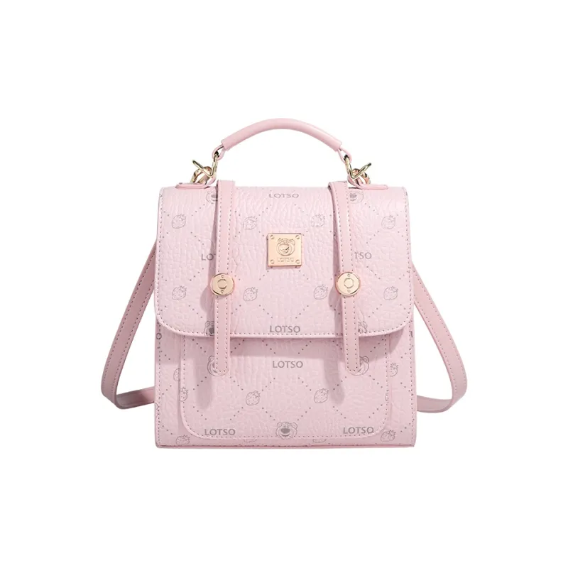 Disney Strawberry Bear Series Pvc Shoulder Bag, Crossbody Bag, Handbag 2 in 1 Backpack Women's Multicolor-1
