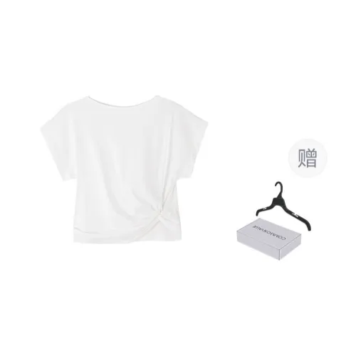 COMMON VALUE 'Riverbank La Jetee' T-Shirt Women's Mercerized White