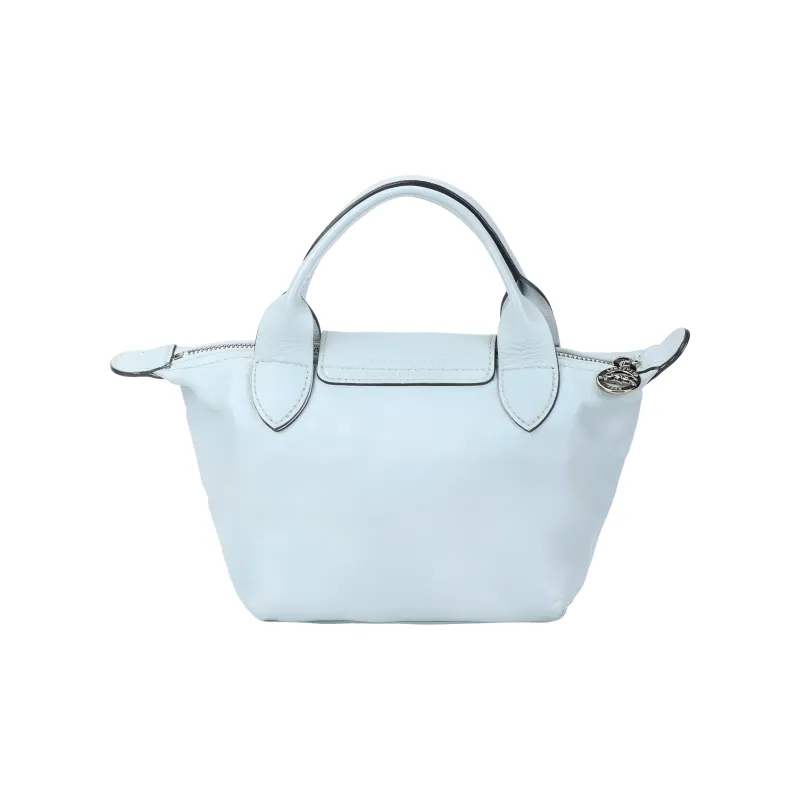 LONGCHAMP Sheepskin Short Handle Dumpling Bag, Shoulder Bag, Crossbody Bag, Handbag Mini Women's Sky Blue-4