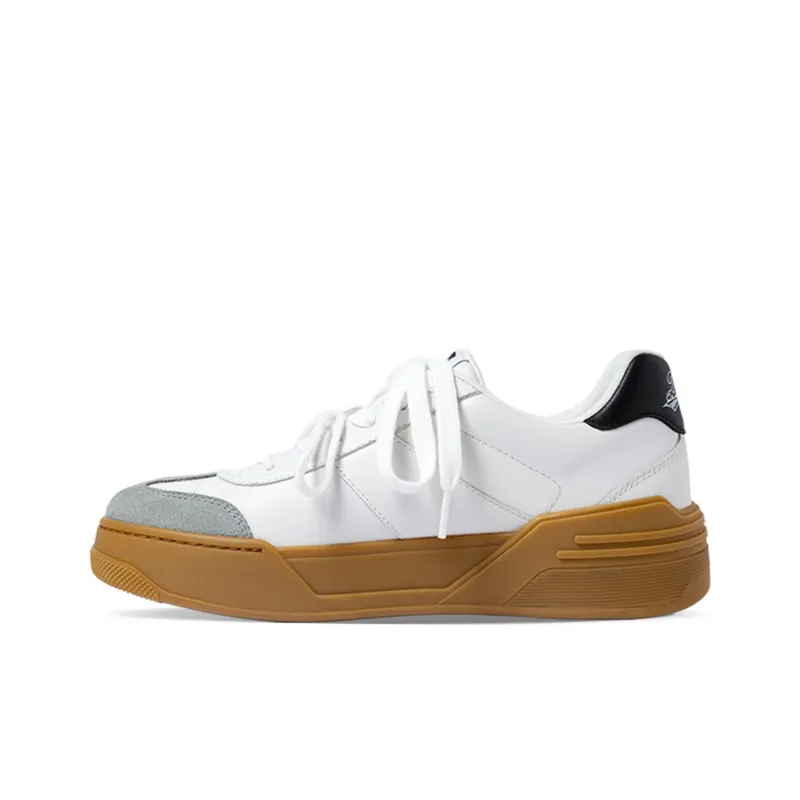 DEALER STREAK Anti-Slip And Wear-Resistant Breathable Low-Top Skateboard Shoes Unisex White-4