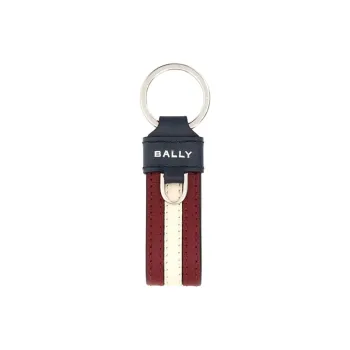 BALLY Logo print Leather Keyring