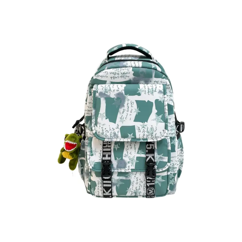 Three Ducklings Nylon Backpack Regular Men's White/Black/Gray/Red/Green-11
