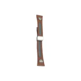 Brown/Cut-Out Genuine Leather Magnetic Clasp