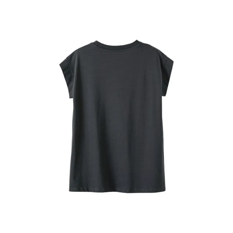 Late White T Shirt Women's Dark Gray-1