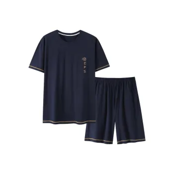 LUYOUYE Pajama Set Men's Navy Blue