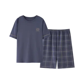 LUYOUYE Pajama Set Men's Navy Blue