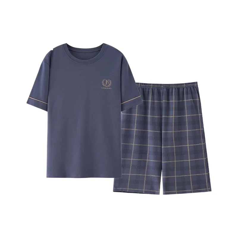 LUYOUYE Pajama Set Men's Navy Blue-0