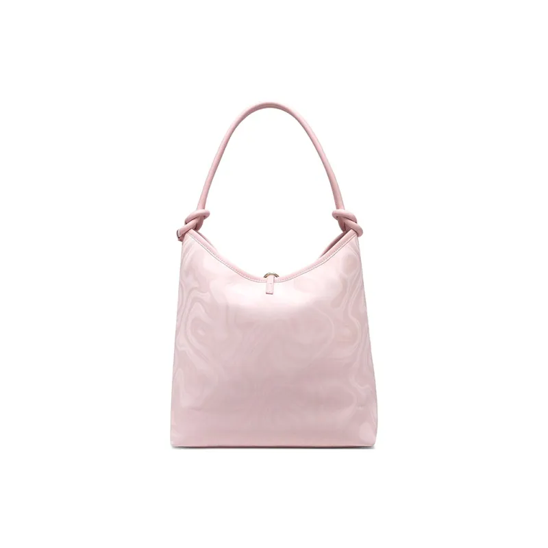 CLEVER& KETCH PU Shoulder Bag Women's Pink/Ecru/Black-3
