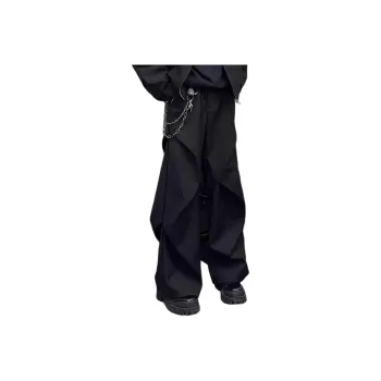 PAINT STAIN Casual Pants Unisex Black