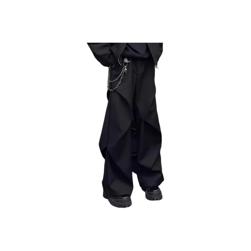 PAINT STAIN Casual Pants Unisex Black-0