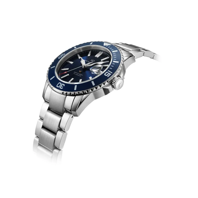 Sea Gull Ocean Series Automatic Mechanical Movement Steel Strap Watch Men's Watches Blue Dial-2
