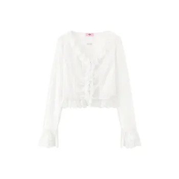CHUU Chiffon Shirts Women's Ecru