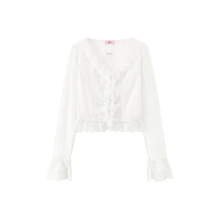 CHUU Chiffon Shirts Women's Ecru-0