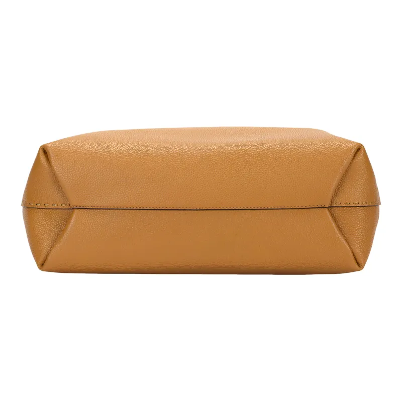 TORY BURCH McGraw Litchi Grain Leather Tote Bag Shopping Bag Handbag Shoulder Bag Women's Milk Tea Beige-3